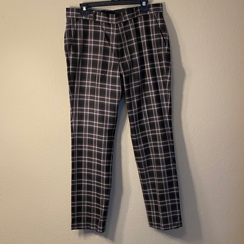 Elegant Woman’s Checkered Trousers - Black and Brown